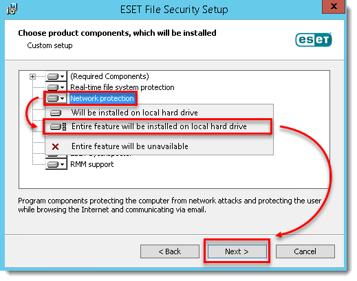 تنظیمات توصیه شده برای ESET File Security نصب شده روی ترمینال یا سرور Citrix (7.x)