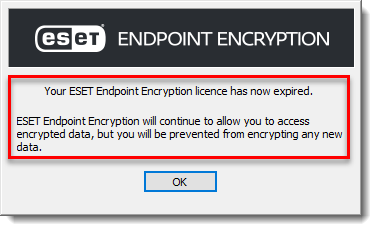  منقضی شدن ESET Endpoint Encryption License 