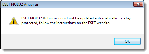 انجام نشدن به‌روزرسانی در محصولات ESET Windows home