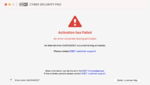 Read more about the article اعلان “Activation failed – Overused license” را در محصول اصلی ESET Windows خود دریافت می کنید [شناسه: KB7463]